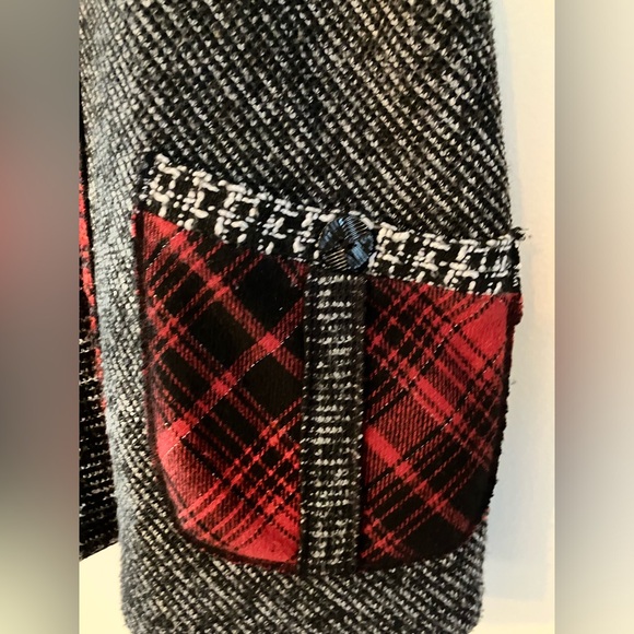 Coldwater Creek Sweater/Jacket/Cardigan, Sz. MP, Multi-Media, Red/Black - Picture 4 of 11